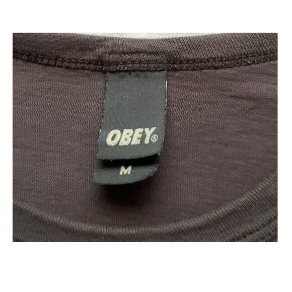 Obey T-Shirt Womens Medium Adopt Gray Short Sleeves Cotton Dog Rescue - Picture 3 of 9